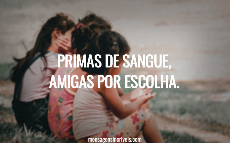 PRIMAS DE SANGUE, AMIGAS POR ESCOLHA.