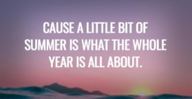 Cause a little bit of summer is what the whole year is all about.
