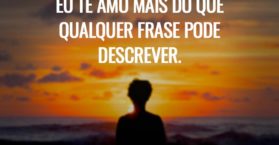 Eu te amo mais do que qualquer frase pode descrever.