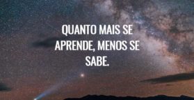Quanto mais se aprende, menos se sabe.