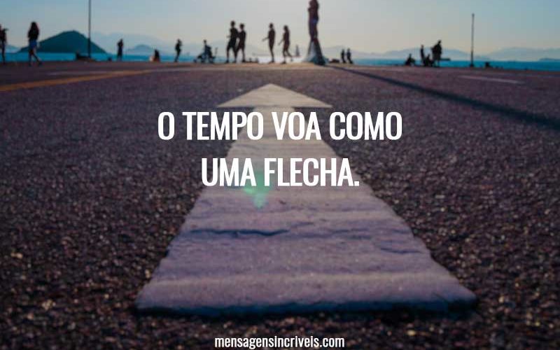 O tempo voa como uma flecha.