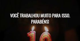 Você trabalhou muito para isso. Parabéns!