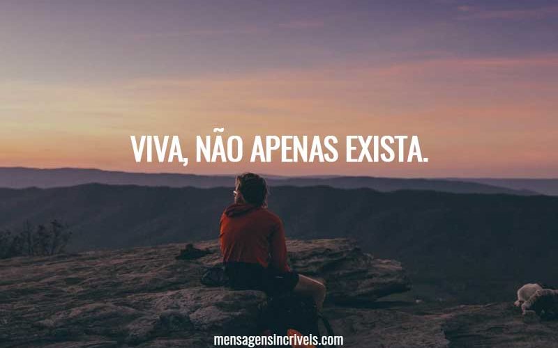 Viva, não apenas exista.
